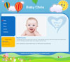 Hot Air Balloon baby website template design