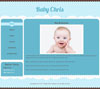 Classic Blue 2 baby website template design