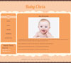 Classic Orange baby website template design