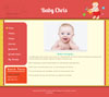 Zodiac aquarius baby website template design