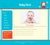 Zodiac pisces baby website template design