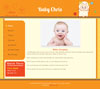 Zodiac aries baby website template design
