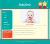 Zodiac gemini baby website template design