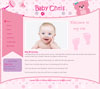 Classic Pink 1 baby website template design
