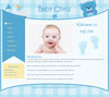 Classic Blue 1 baby website template design